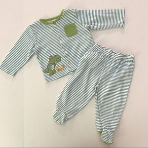 Pajamas T-REX Dinosaur dino pajamas w footies 6-9 months